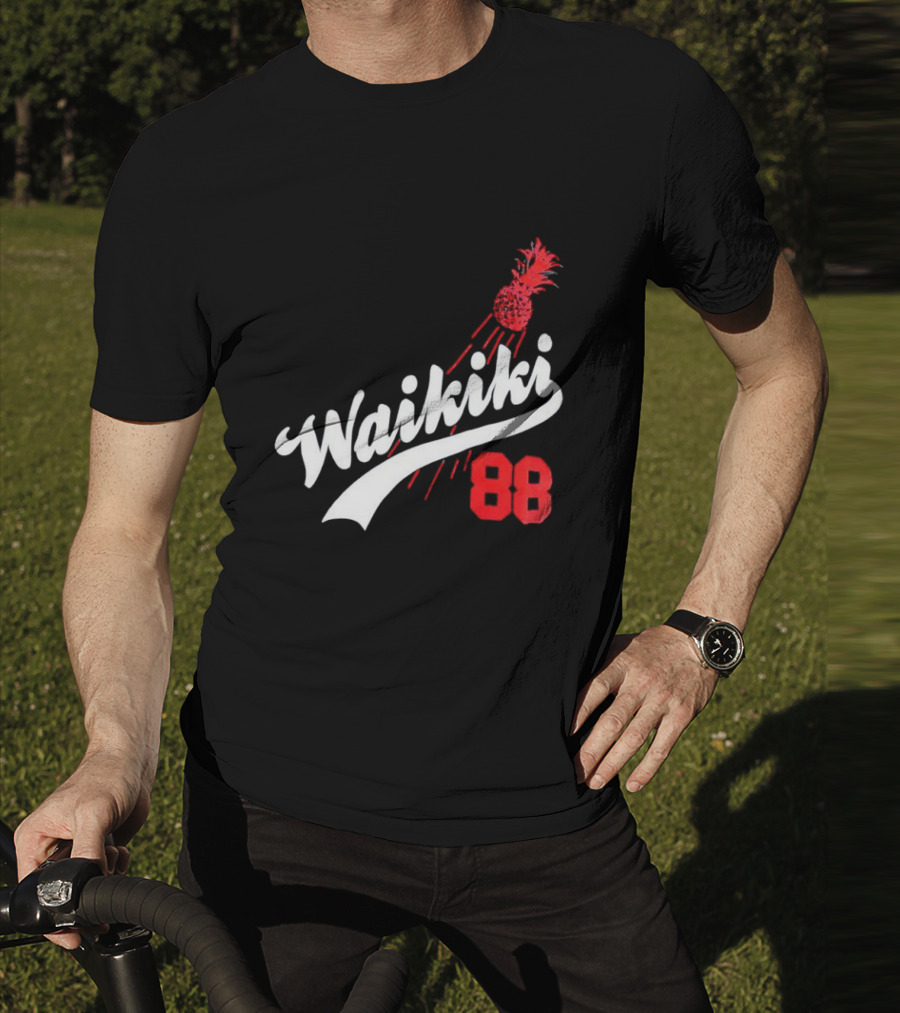 Waikiki 88 Los Angeles Dodgers Pineapple Baseball Graphic T-Shirt