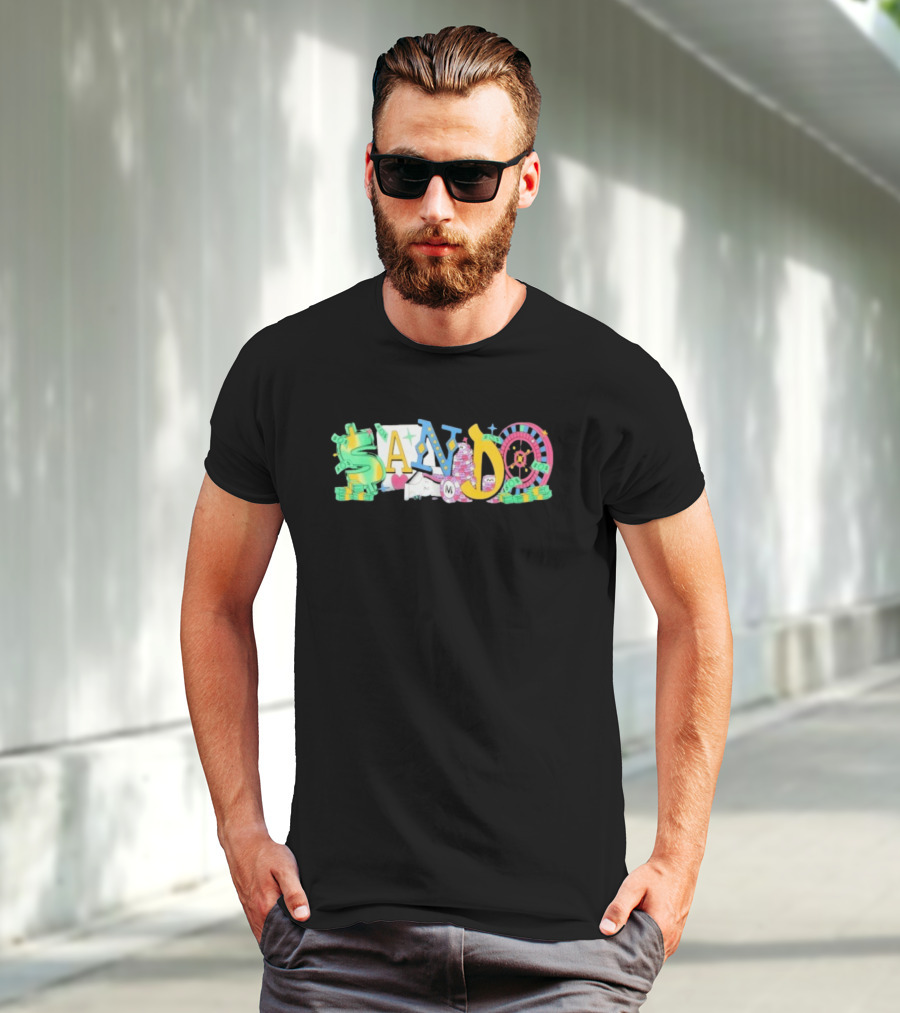 Vegas Matt Sando Casino Theme Money Roulette And Dice T-Shirt