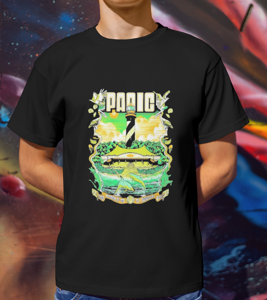 Widespread Panic 2025 St Augustine Lighthouse Dolphins March 21-23 T-Shirt