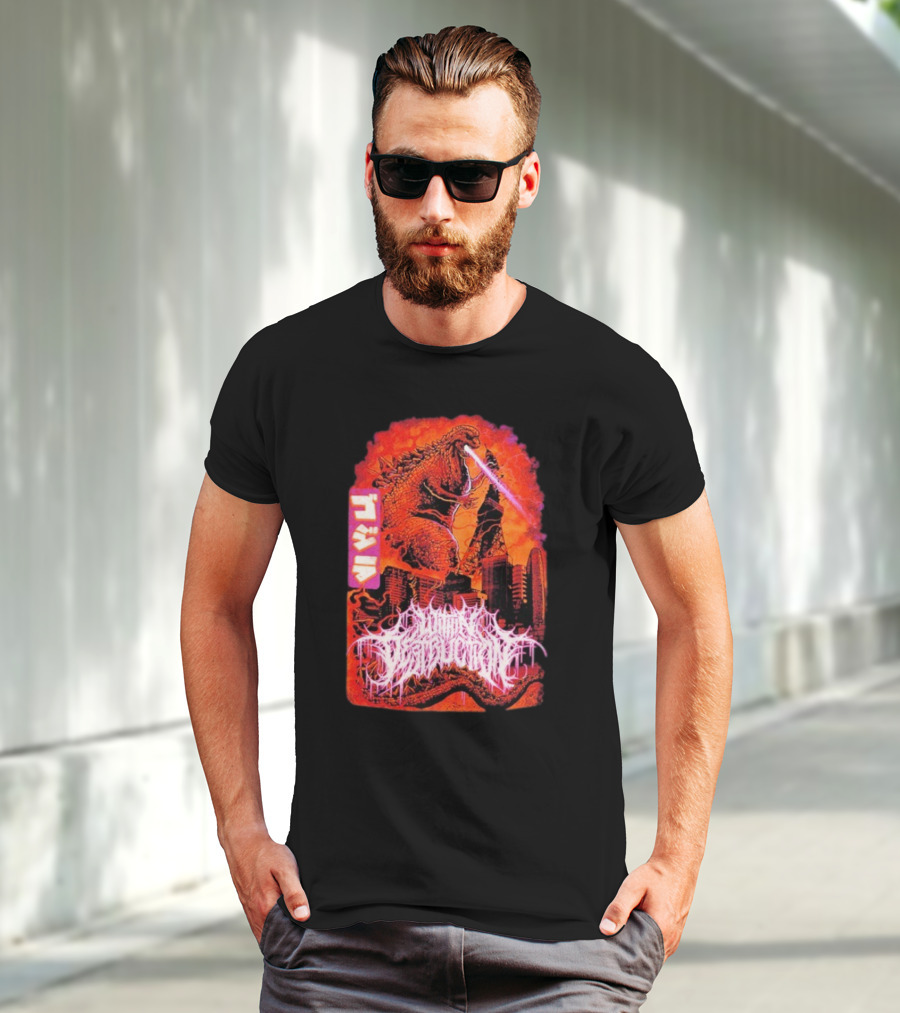 Within Destruction Reptile Kaiju Tokyo Destruction Scene T-Shirt