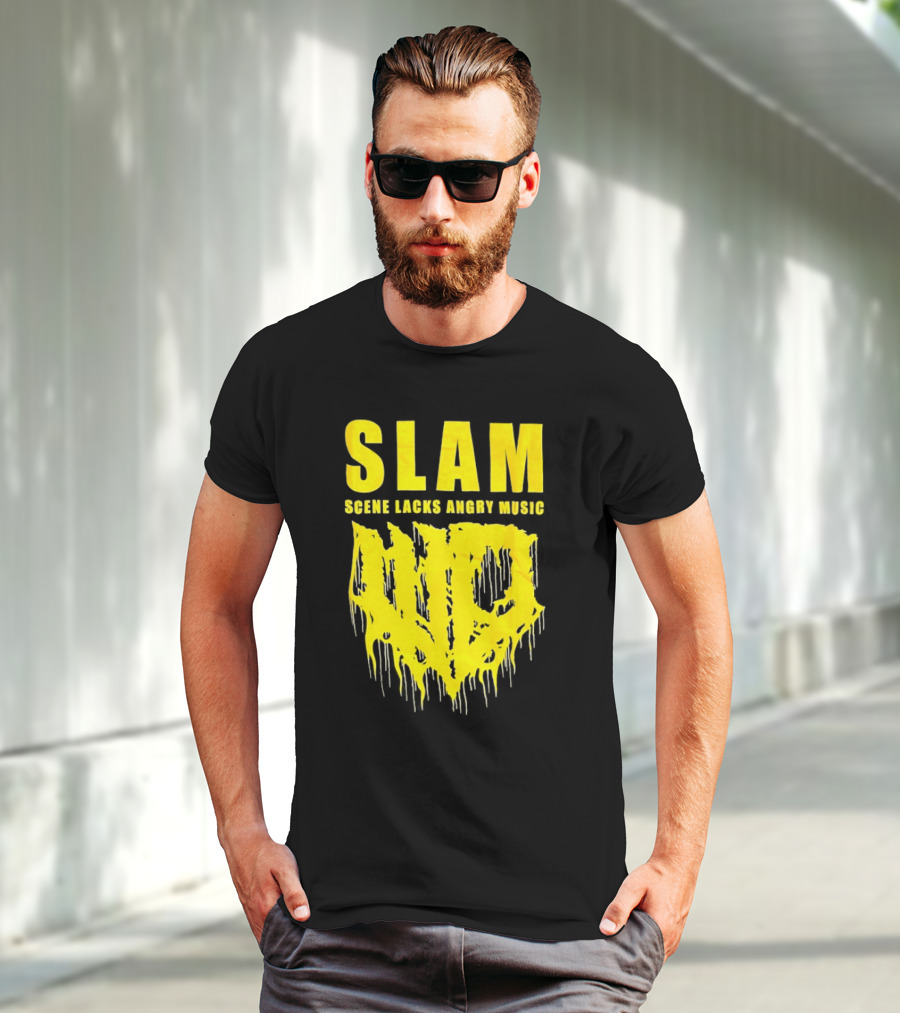 Slam Scene Lacks Angry Music Dripping Graphic T-Shirt