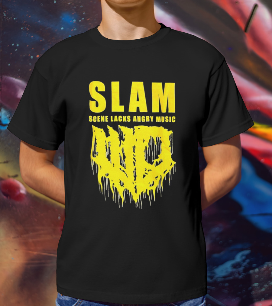 Slam Scene Lacks Angry Music Dripping Graphic T-Shirt