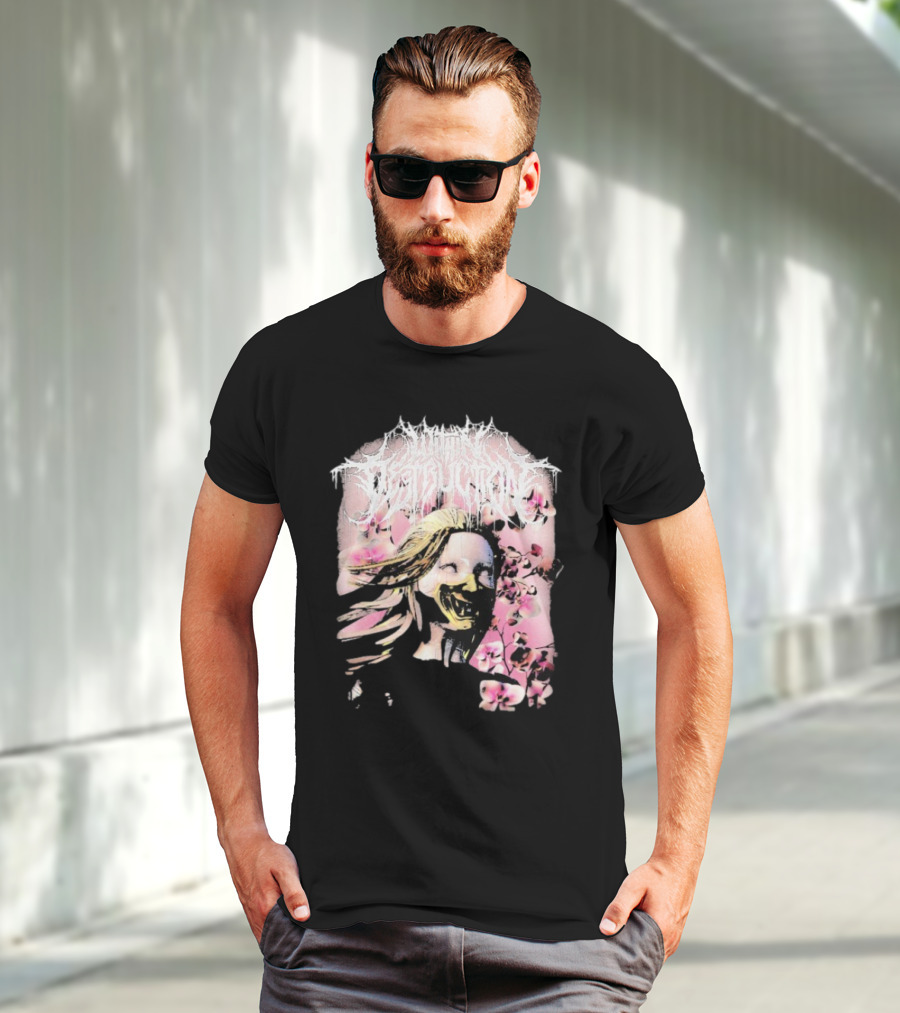 Within Destruction Yokai Cherry Blossoms Masked Face Design T-Shirt