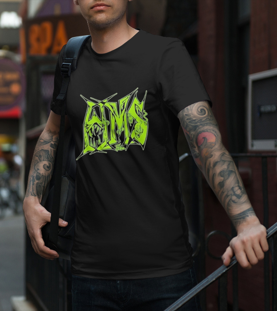 H.M.S Wolfsbane Atomic Themed Text With Monster Elements T-Shirt