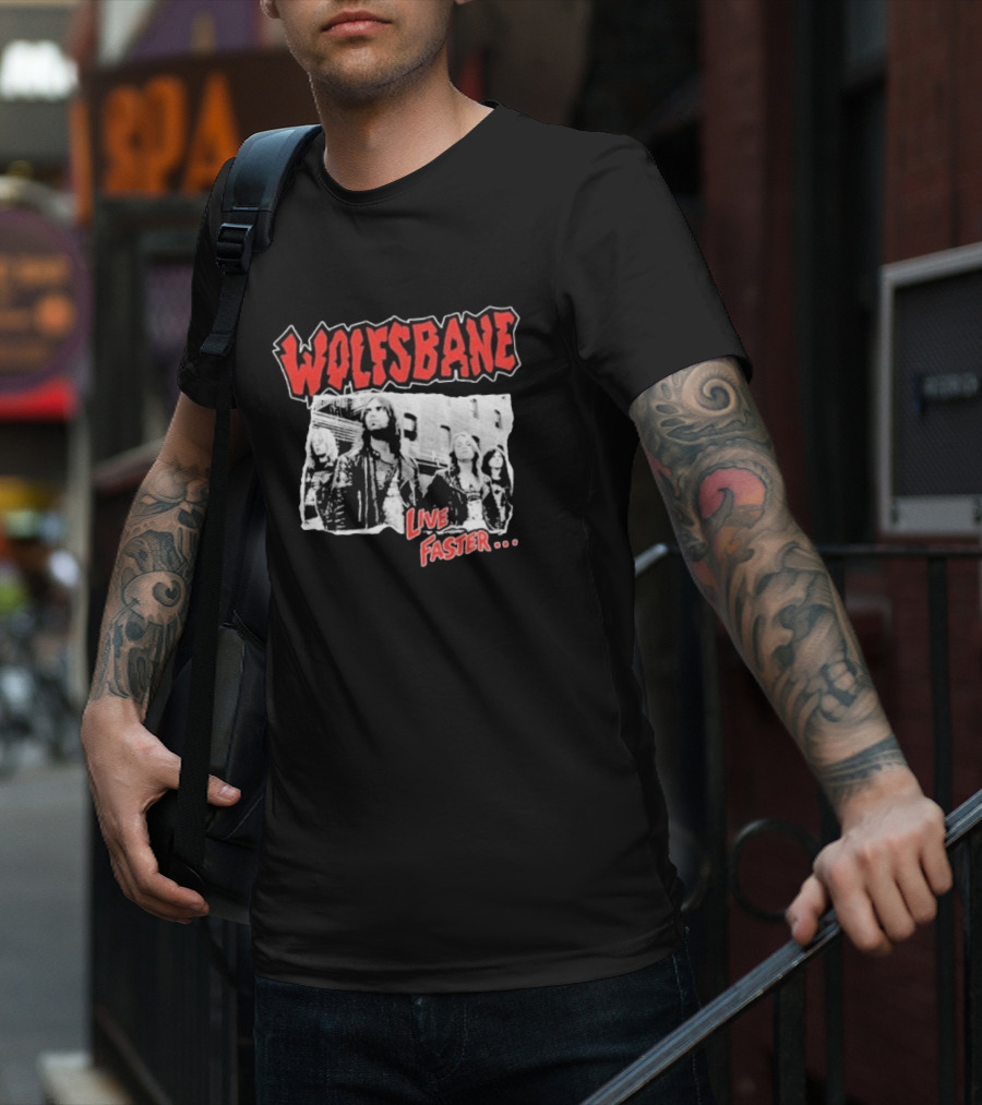 Wolfsbane Live Faster I Was There Photo Collage T-Shirt