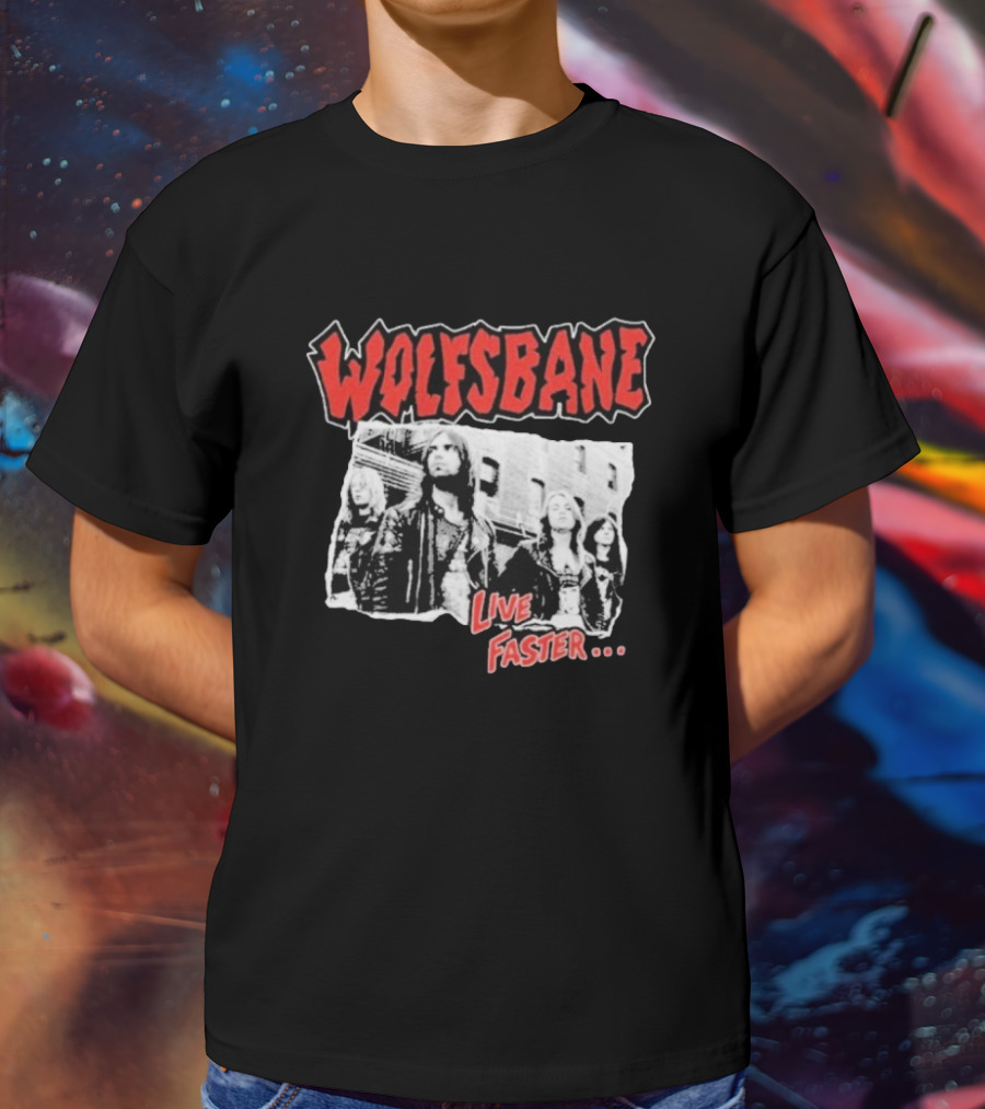Wolfsbane Live Faster I Was There Photo Collage T-Shirt
