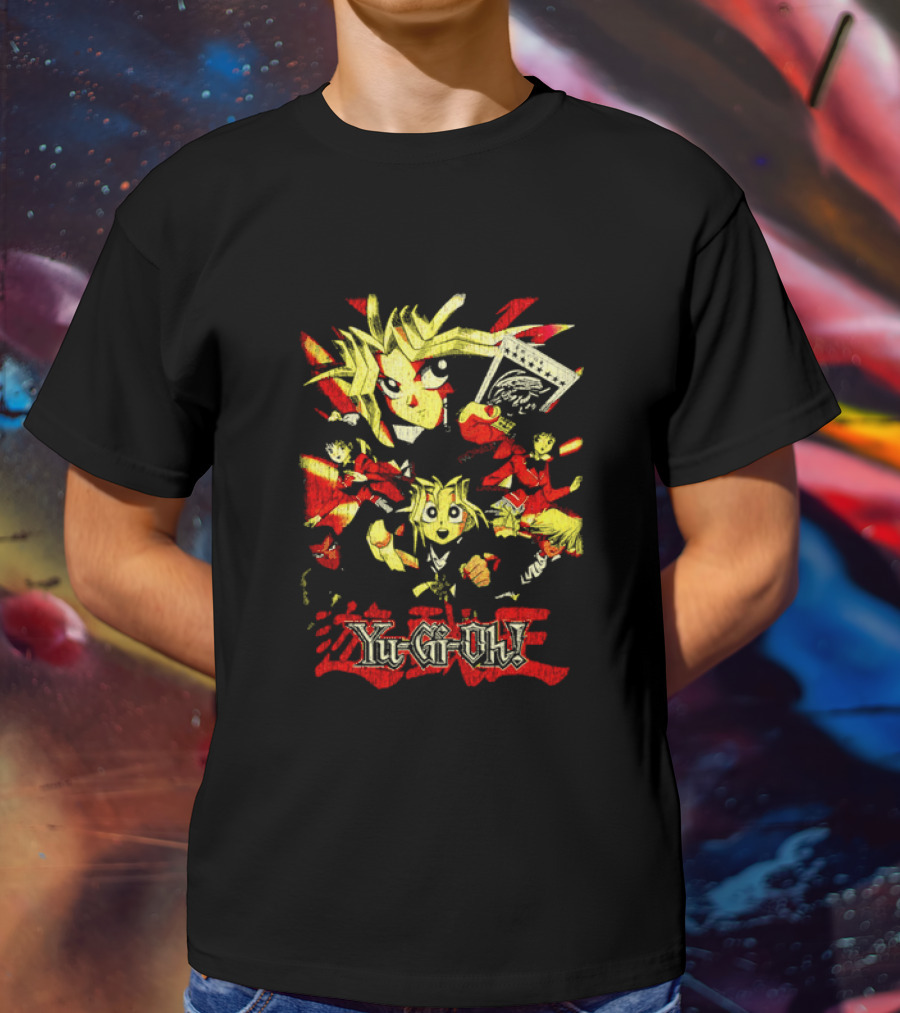 Yu-Gi-Oh! Retro Characters Collage Vibrant Art Style T-Shirt