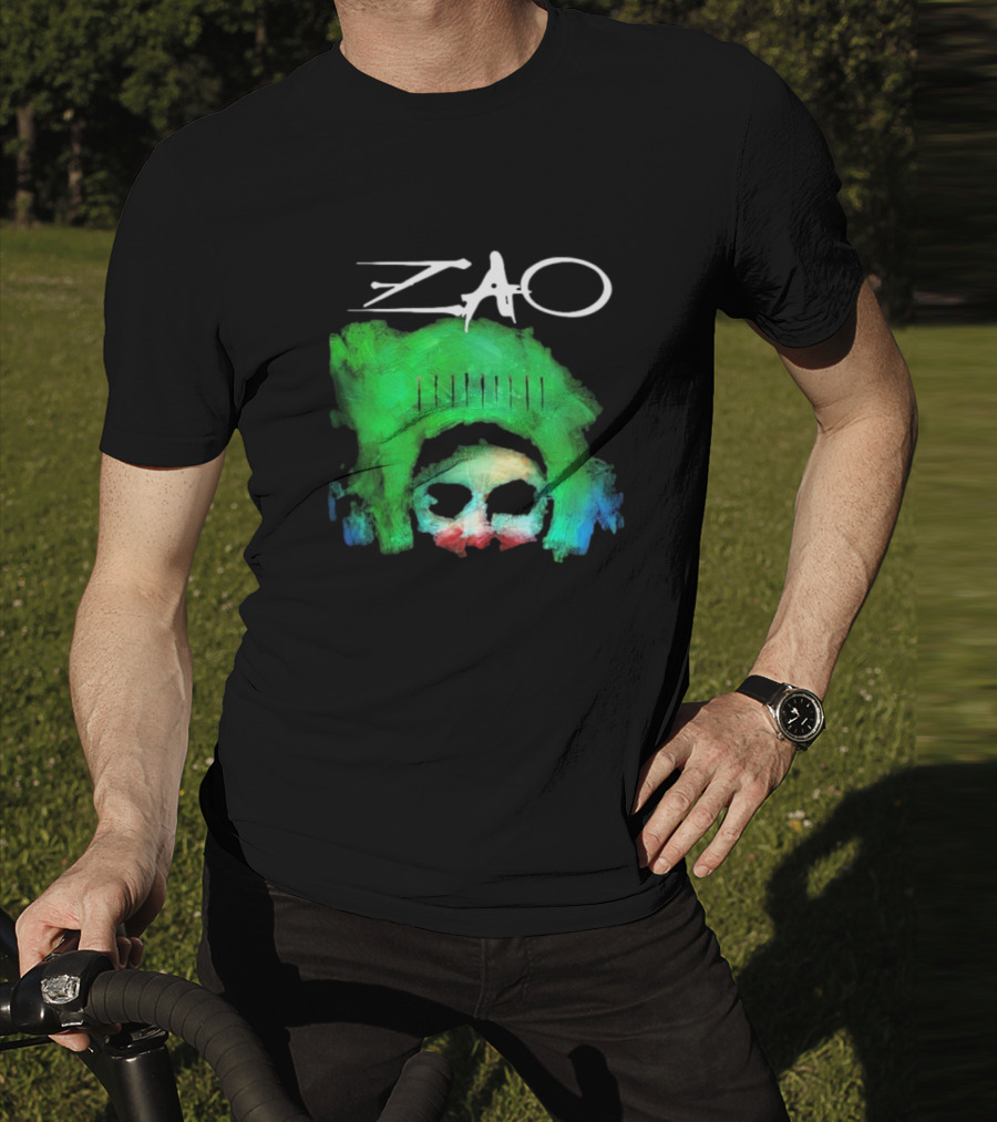 Zao Splinter Shards Green Skull Art T-Shirt