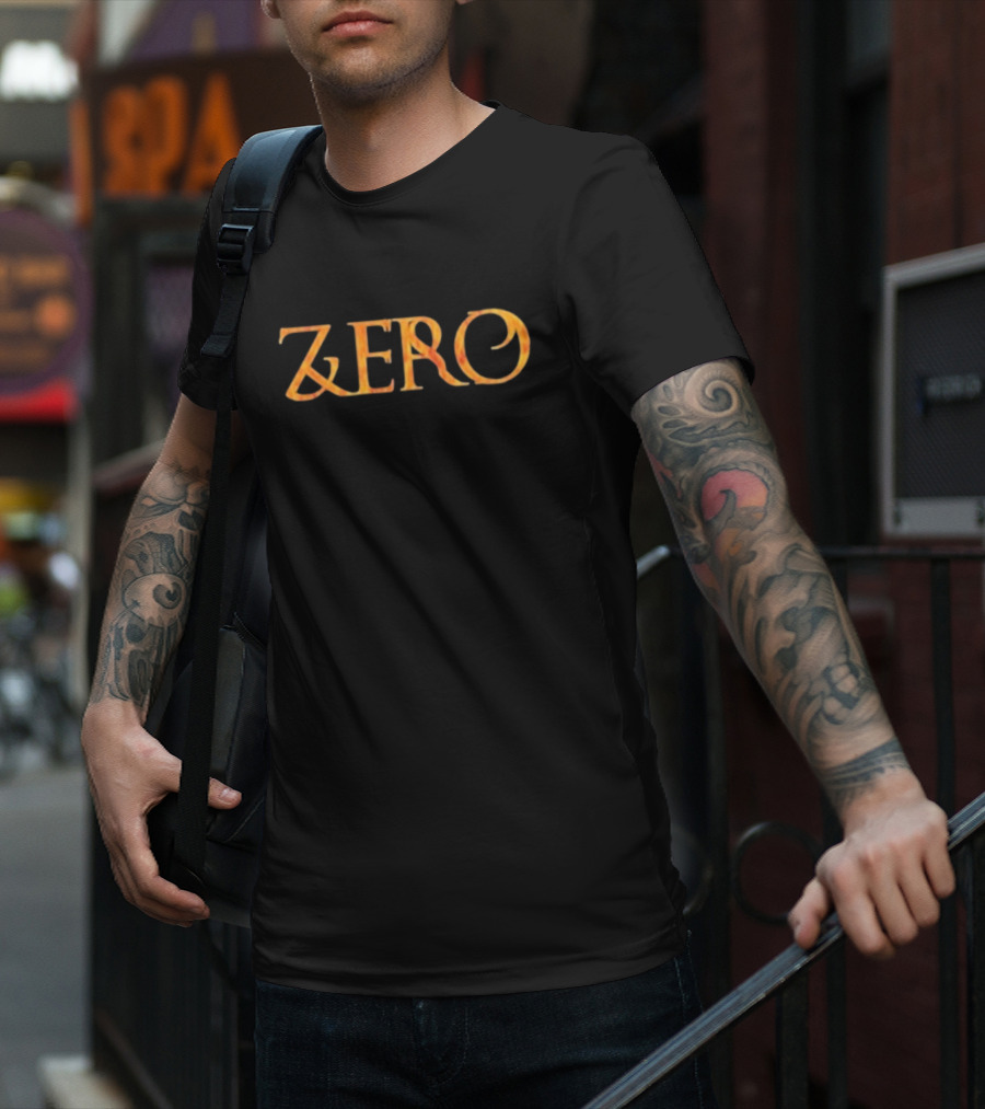 Zero Dying To Live Fiery Lettering T-Shirt