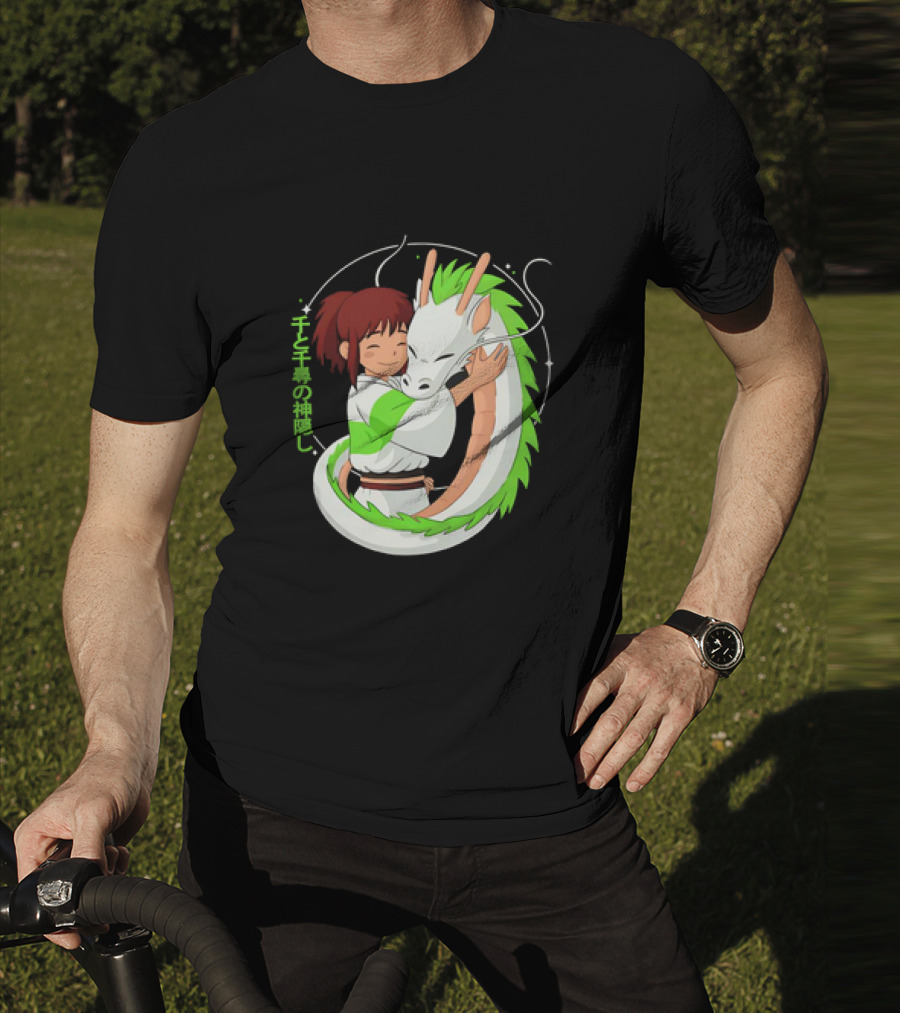 Spirited Away Haku And Chihiro Hug Embrace T-Shirt