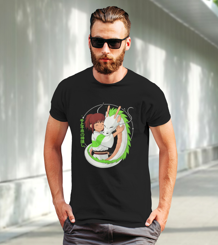 Spirited Away Haku And Chihiro Hug Embrace T-Shirt