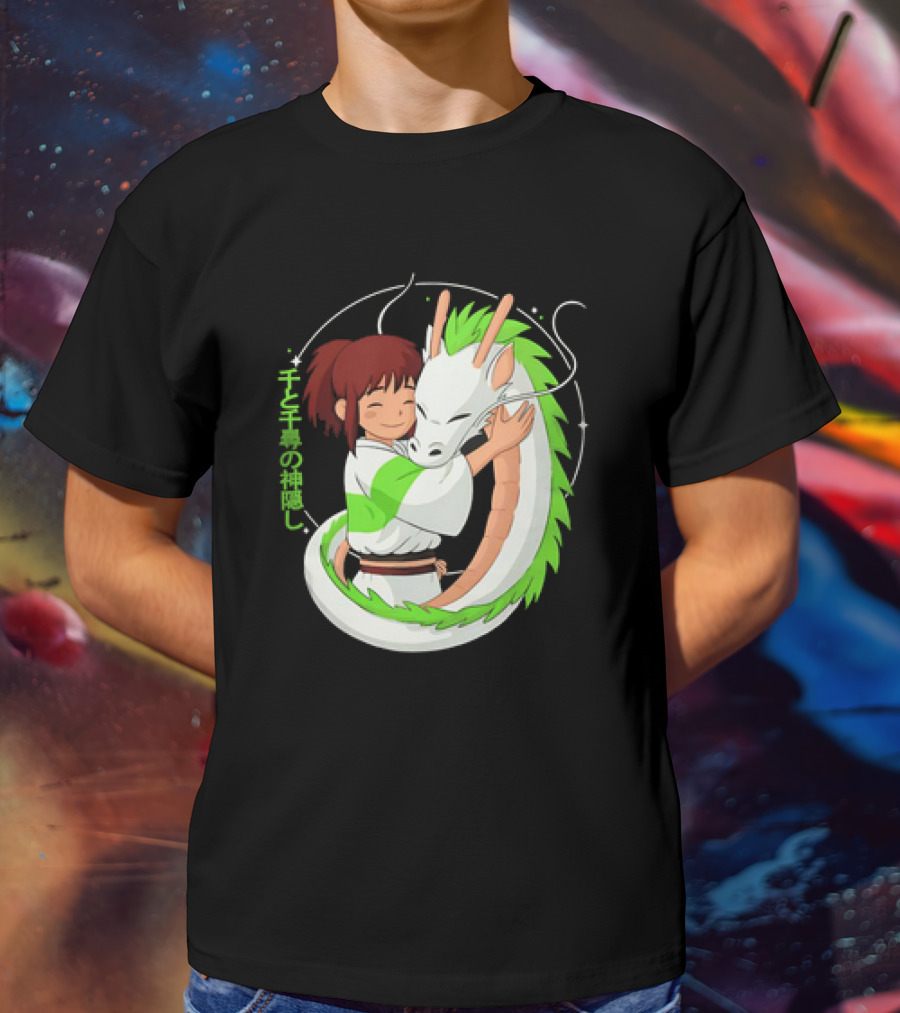 Spirited Away Haku And Chihiro Hug Embrace T-Shirt