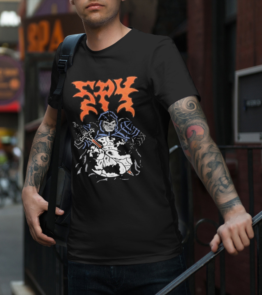 Spy DRKMTTR Apr 3 2025 Nashville TN Knife-Wielding Knight Graphic T-Shirt