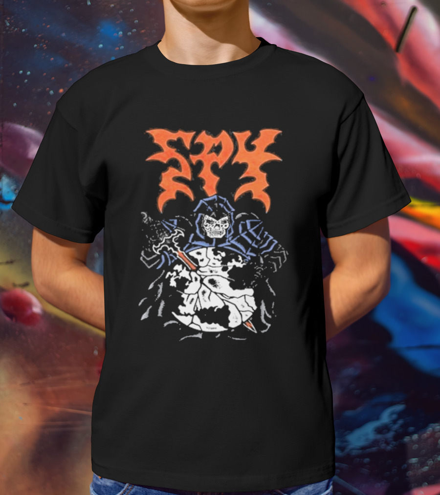 Spy DRKMTTR Apr 3 2025 Nashville TN Knife-Wielding Knight Graphic T-Shirt