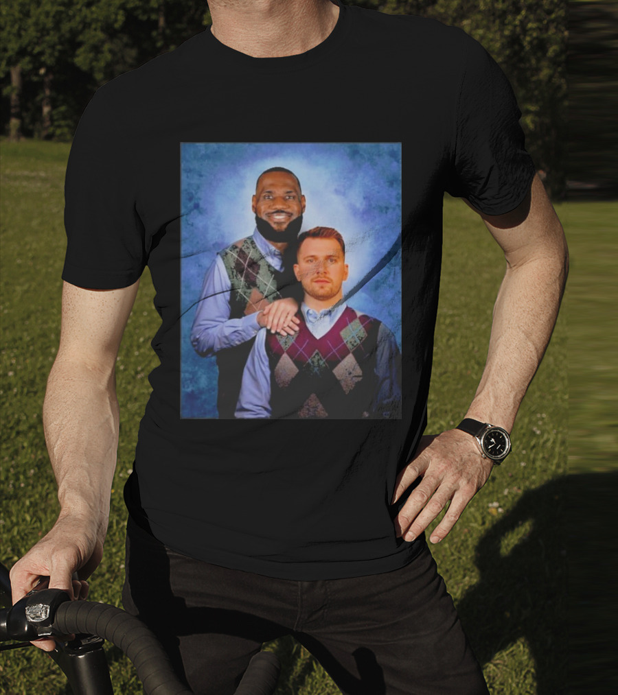 Step Brothers Luka Doncic Lebron James Argyle Sweater Duo T-Shirt