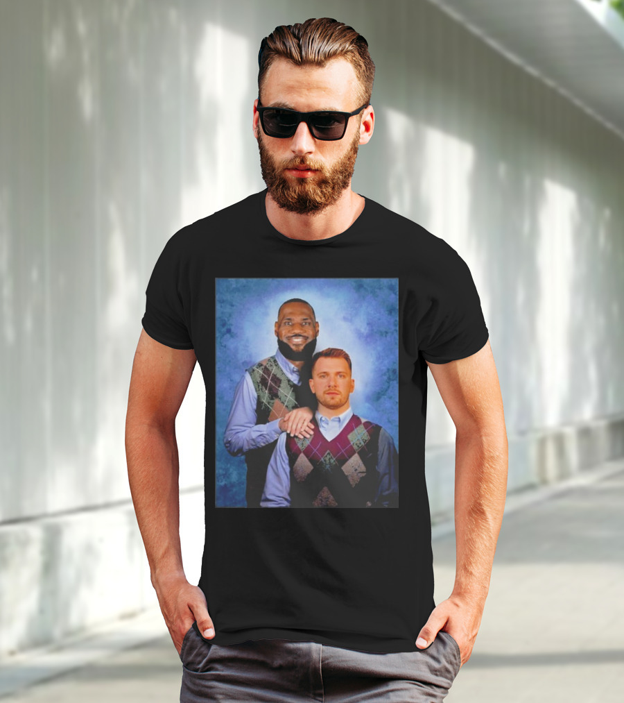 Step Brothers Luka Doncic Lebron James Argyle Sweater Duo T-Shirt