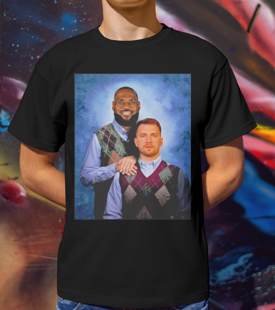 Step Brothers Luka Doncic Lebron James Argyle Sweater Duo T-Shirt