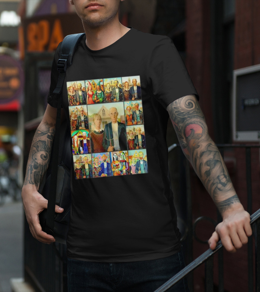 Styles Of American Gothic Painting Variations T-Shirt