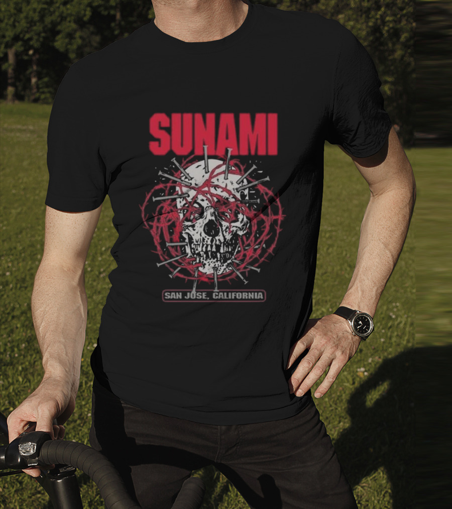Sunami Skull San Jose California T-Shirt