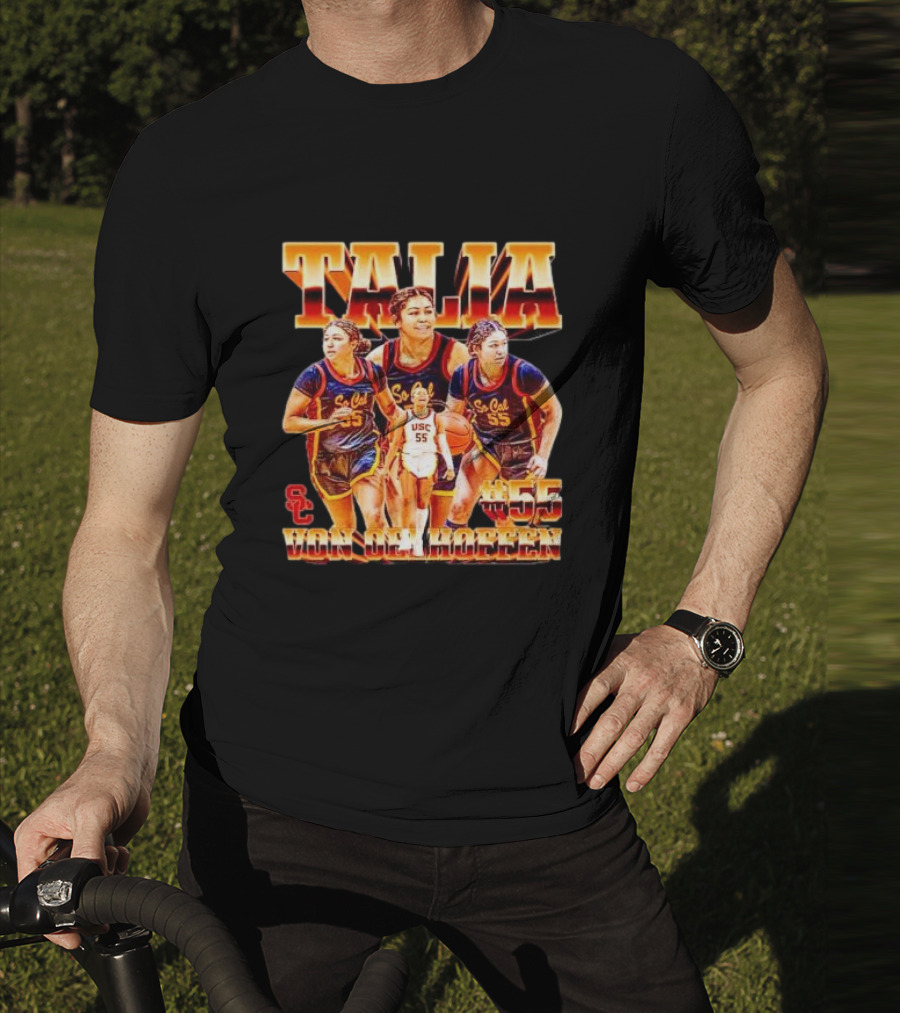 Talia Von Oelhoffen USC Trojans #55 Vintage Player Collage Sc Cal T-Shirt
