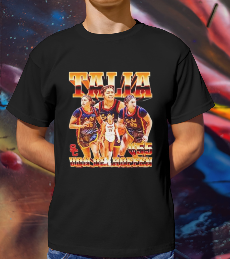Talia Von Oelhoffen USC Trojans #55 Vintage Player Collage Sc Cal T-Shirt