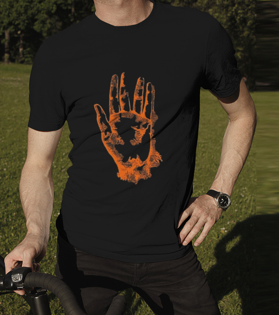 Tamino Sanctuary Handprint Symbol Burning Orange T-Shirt