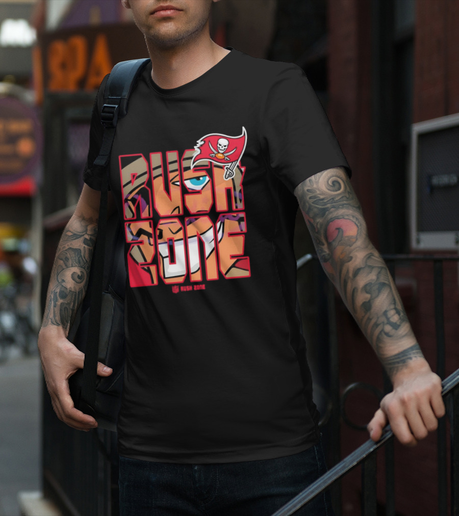 Tampa Bay Buccaneers Rush Zone Cartoon NFL T-Shirt