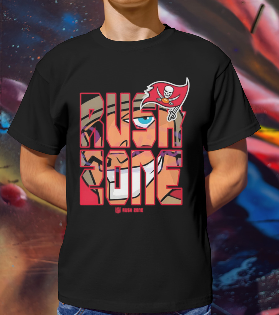 Tampa Bay Buccaneers Rush Zone Cartoon NFL T-Shirt