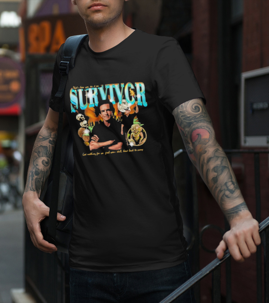 Survivor Jeff Probst Heartthrob Vintage Tiki Idol And Torches T-Shirt