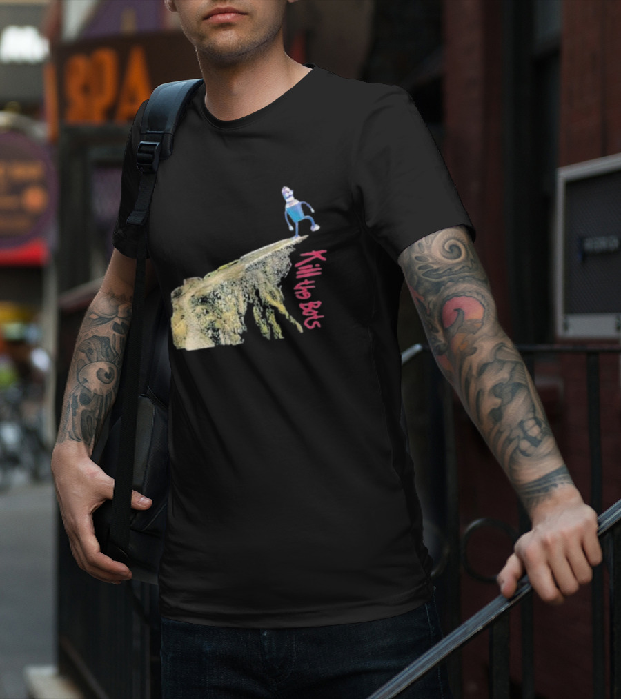 Tari Is For Humans Kill The Bots Robot On Cliff Edge T-Shirt