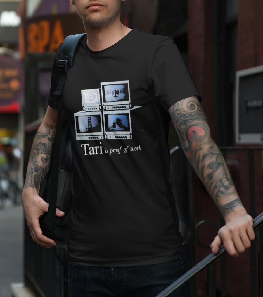 Tari Labs Proof Of Work 1996 Four Vintage Monitors T-Shirt
