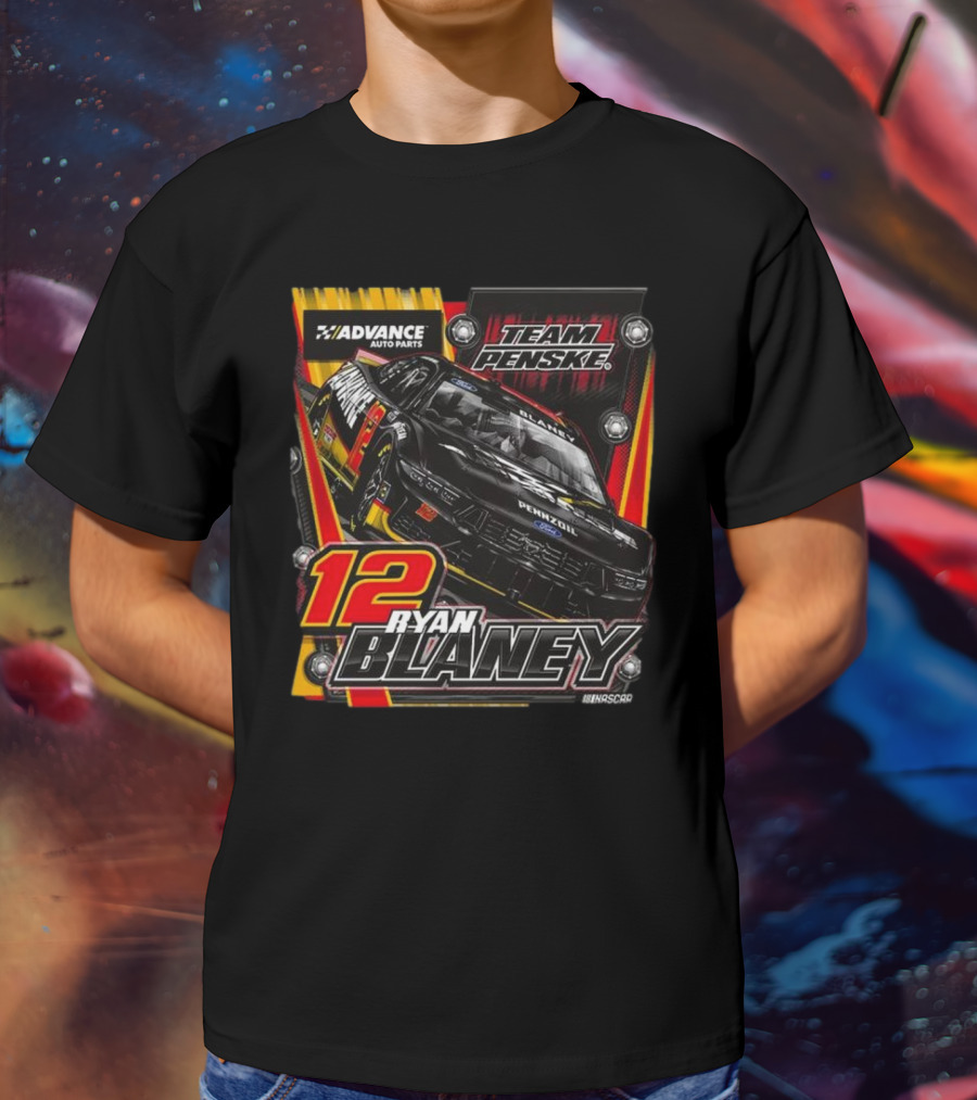 Advance Auto Parts Team Penske Ryan Blaney 12 NASCAR T-Shirt