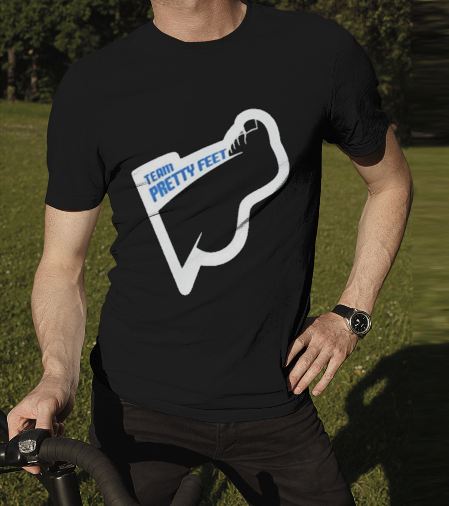 Team Pretty Feet Footprint Silhouette T-Shirt