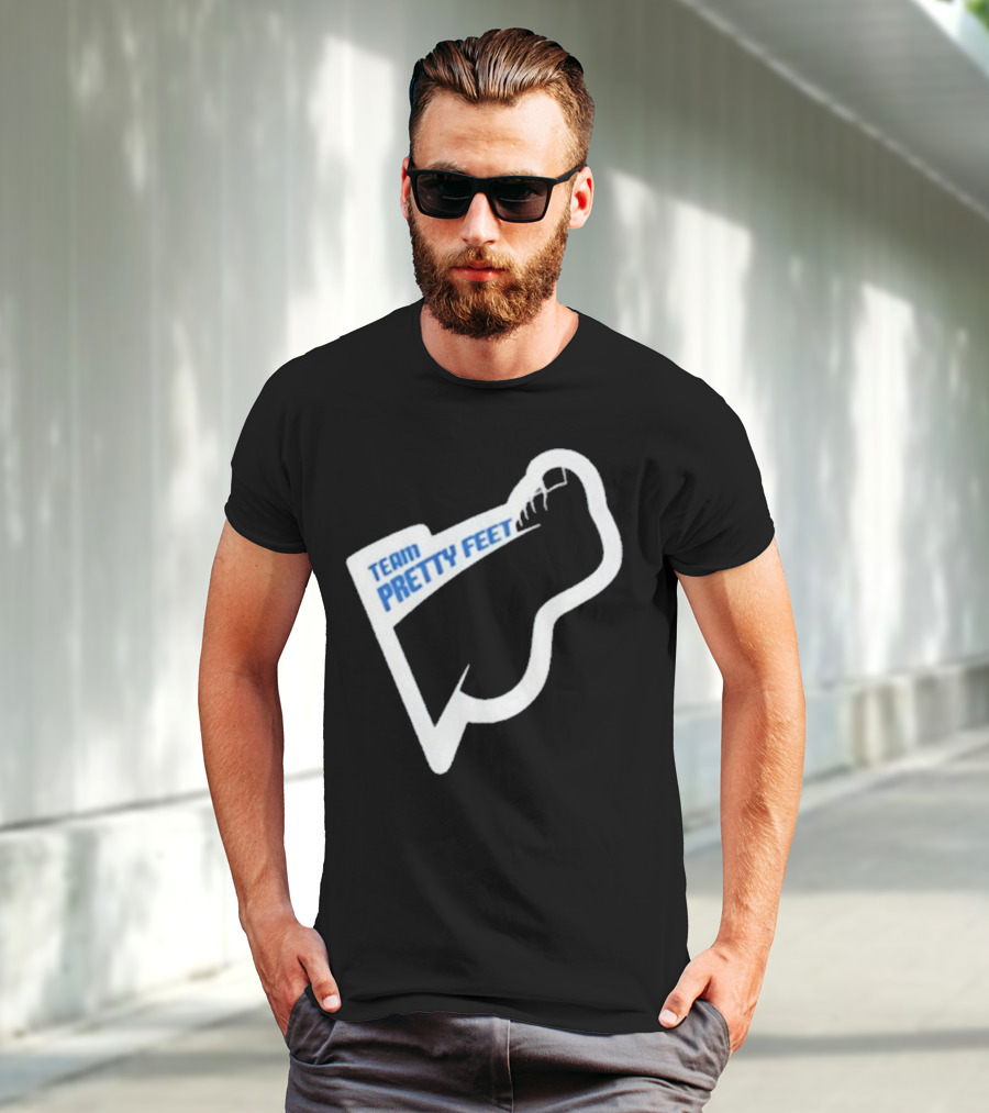 Team Pretty Feet Footprint Silhouette T-Shirt