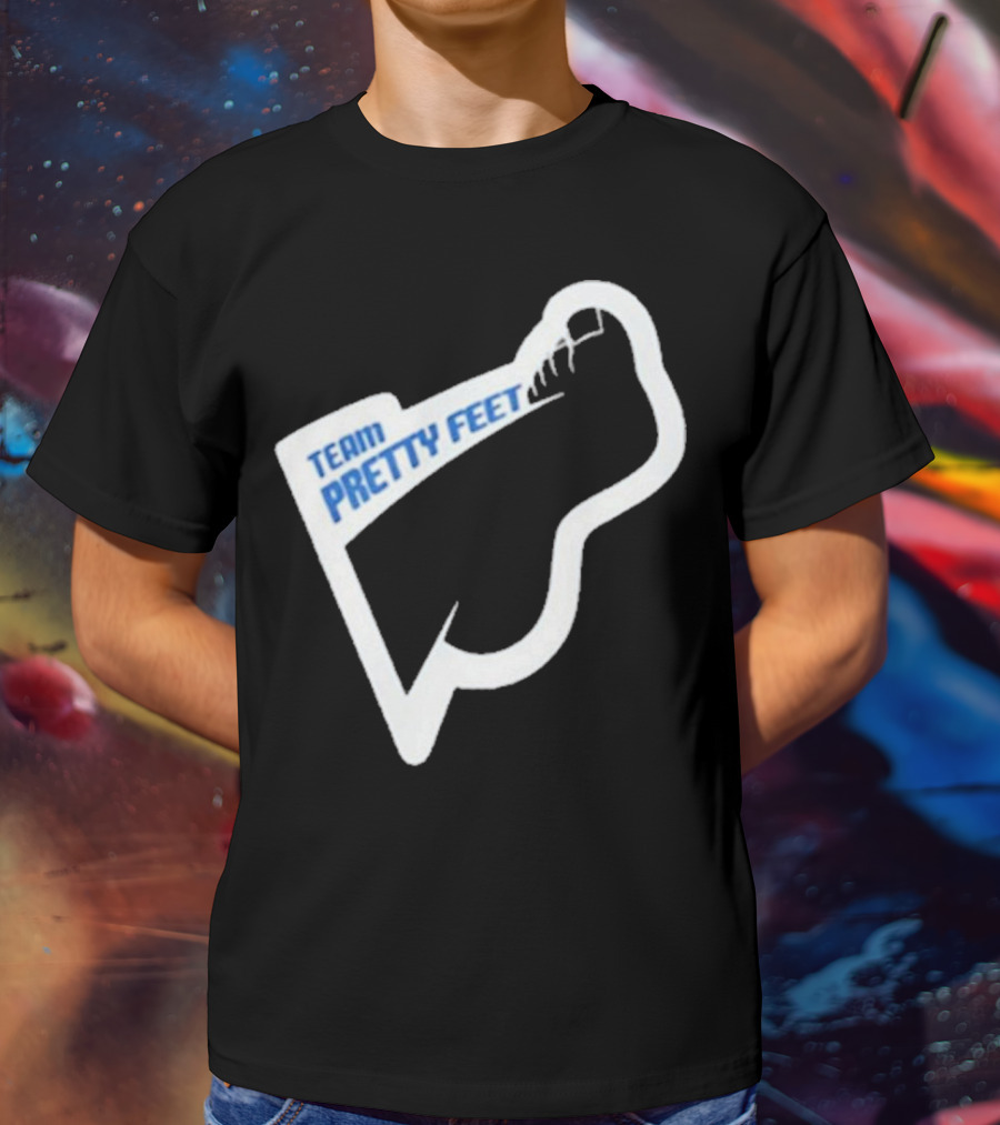 Team Pretty Feet Footprint Silhouette T-Shirt