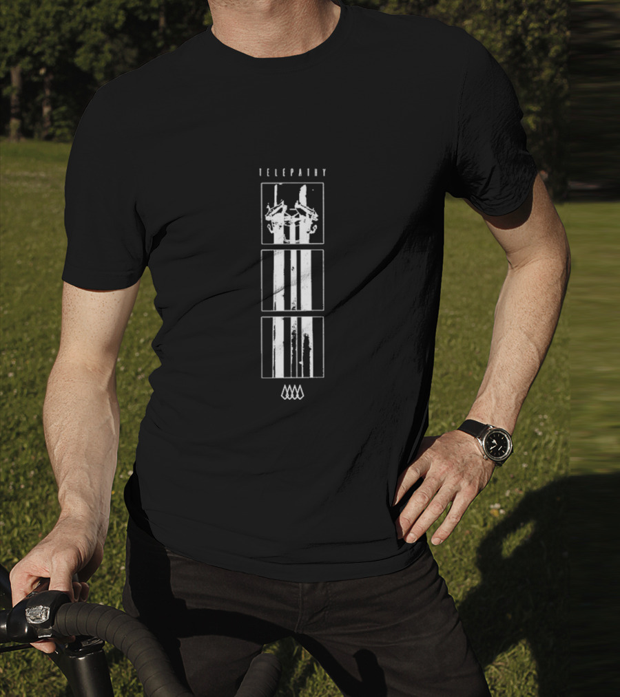 Telepathy Squares Elemental Pillars And Flames T-Shirt