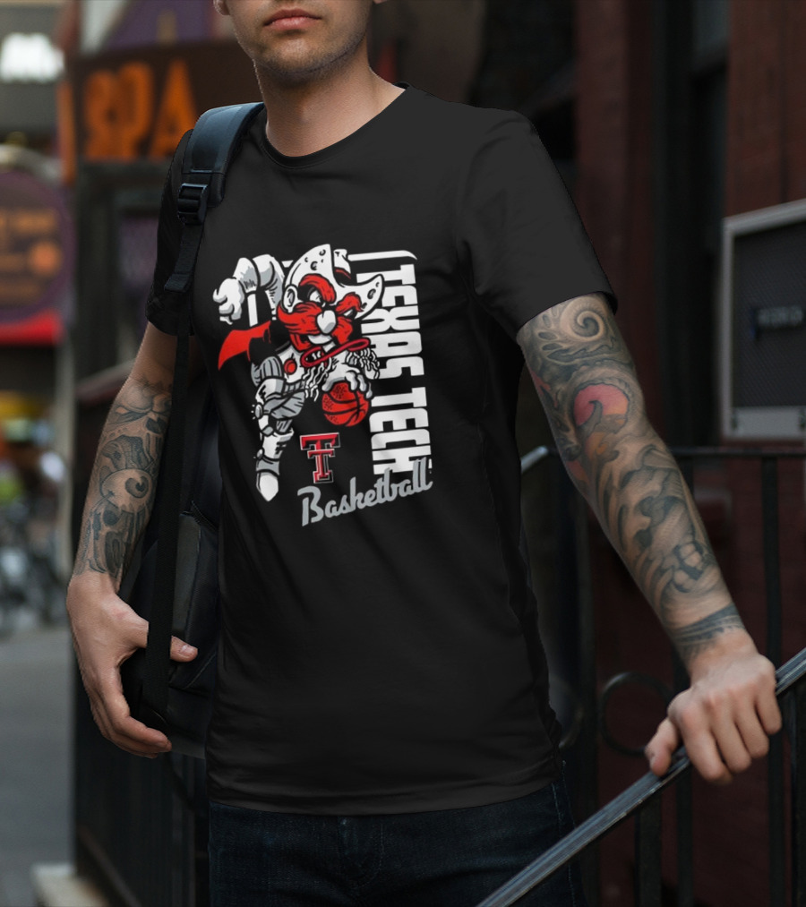 Texas Tech Red Raiders Basketball Mascot Dunk 2025 T-Shirt