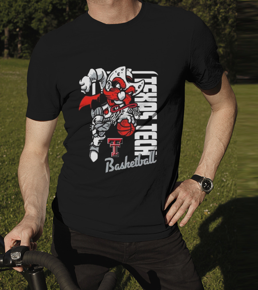 Texas Tech Red Raiders Basketball Mascot Dunk 2025 T-Shirt