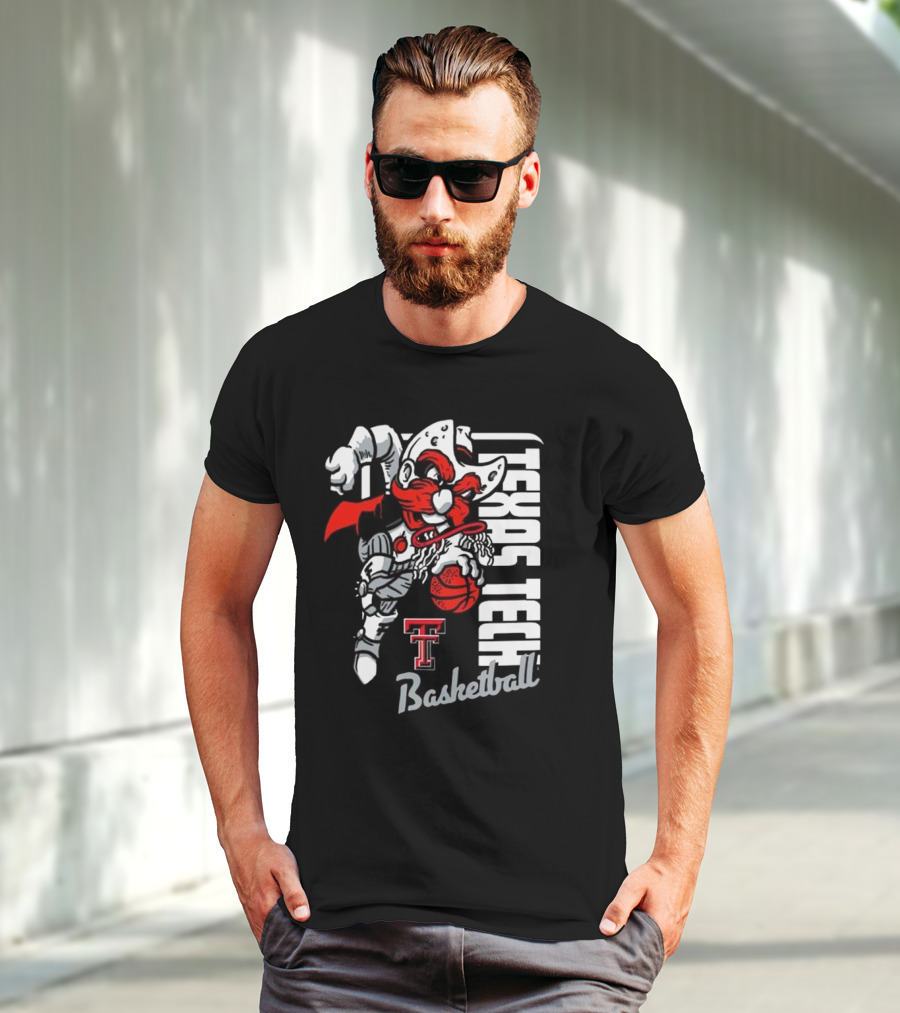 Texas Tech Red Raiders Basketball Mascot Dunk 2025 T-Shirt