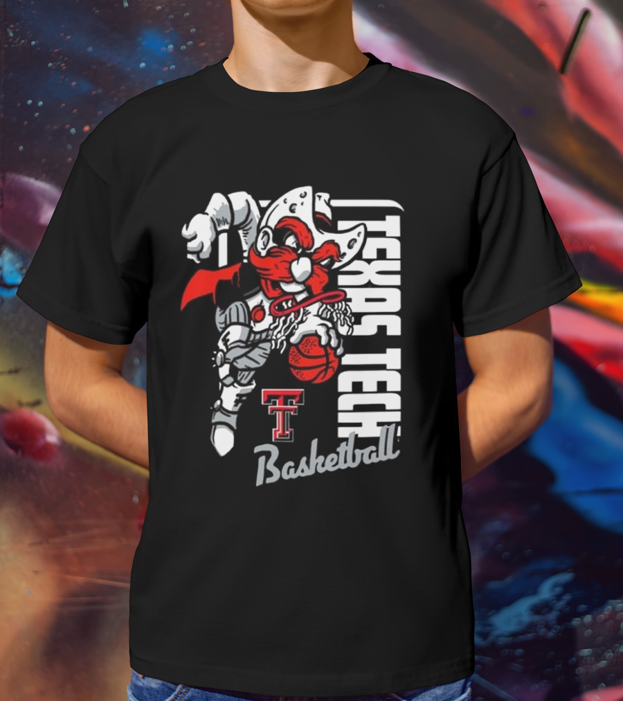 Texas Tech Red Raiders Basketball Mascot Dunk 2025 T-Shirt