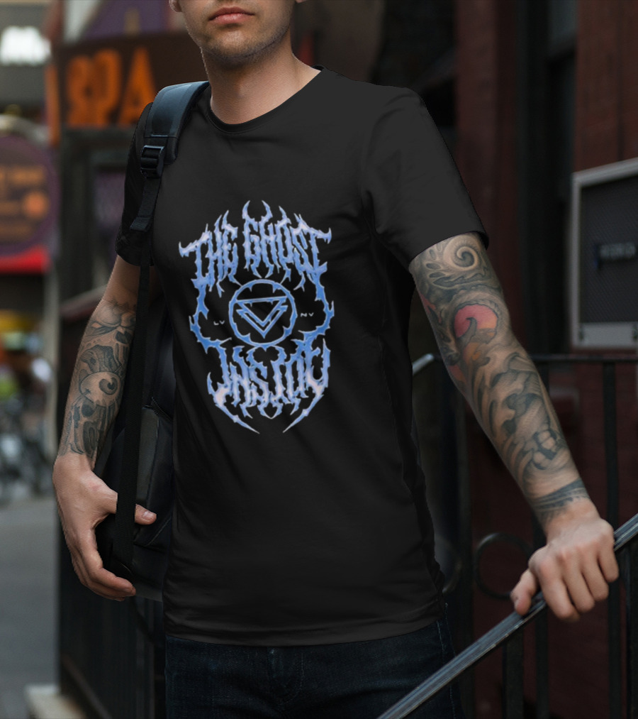 The Ghost Inside Death Metal Band Logo In Blue With Symbol T-Shirt
