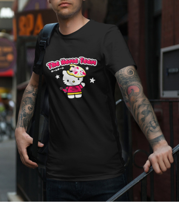 The Home Team Hello Kitty With Oni Mask And Stars T-Shirt