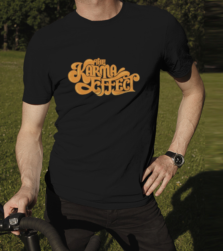 The Karma Effect Rustic Orange Curvy Script T-Shirt
