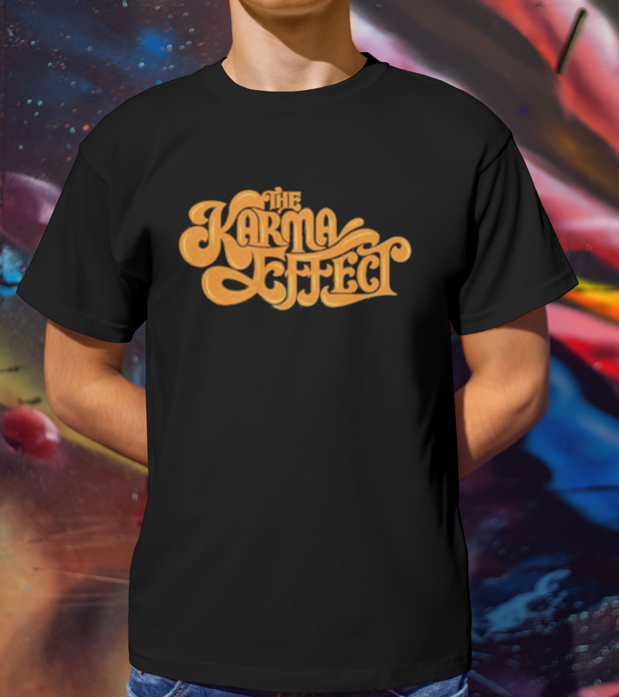 The Karma Effect Rustic Orange Curvy Script T-Shirt