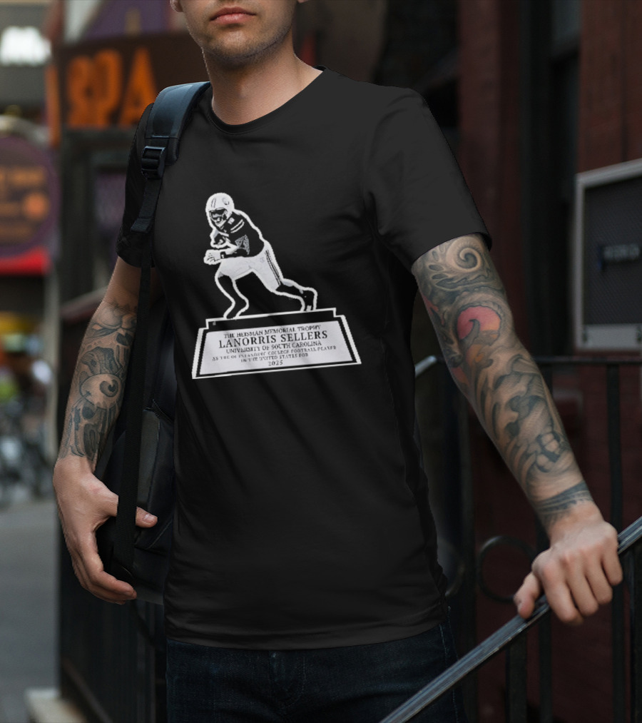 The Heisman Memorial Trophy Lanorris Sellers Football Statue T-Shirt