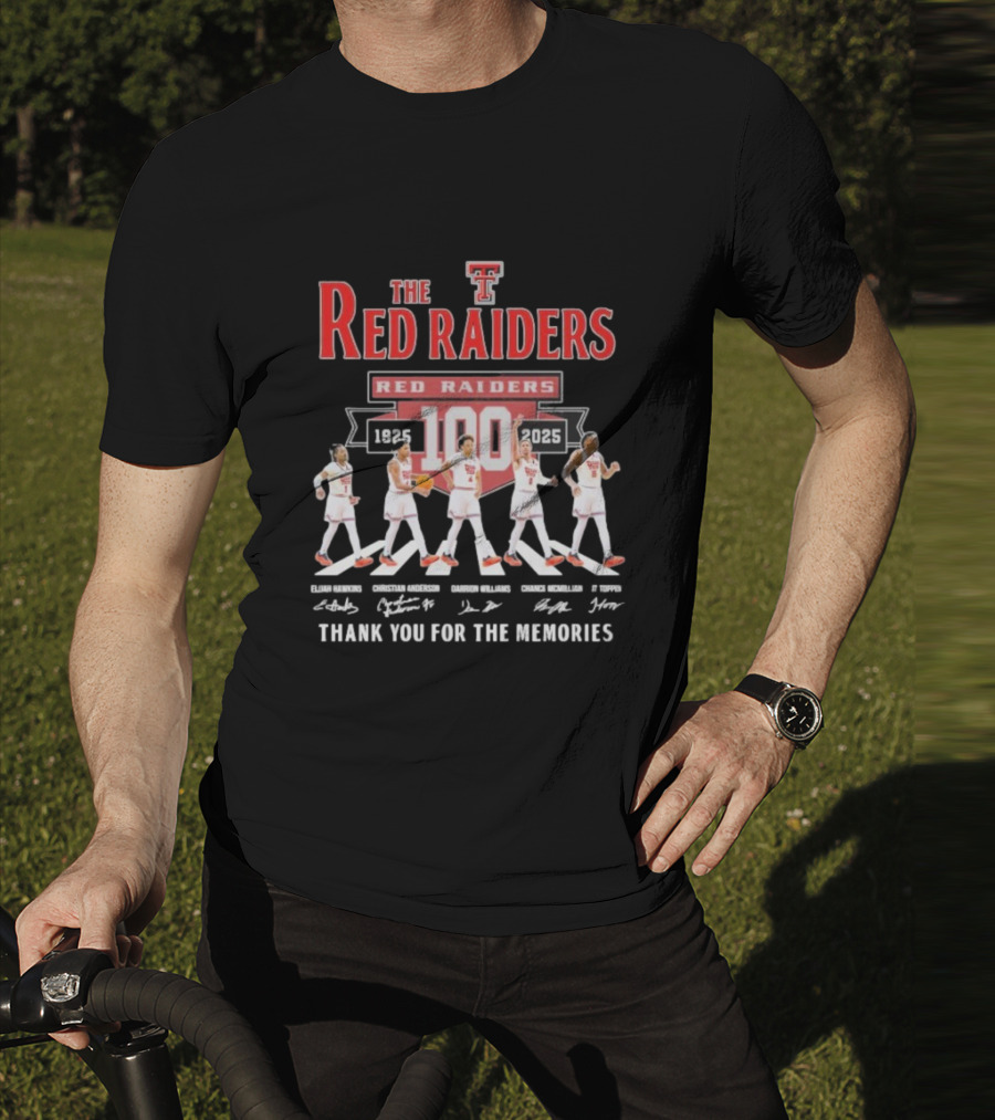 The Red Raiders Abbey Road 100 Years 1925 2025 Thank You For The Memories T-Shirt