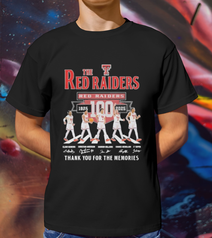 The Red Raiders Abbey Road 100 Years 1925 2025 Thank You For The Memories T-Shirt
