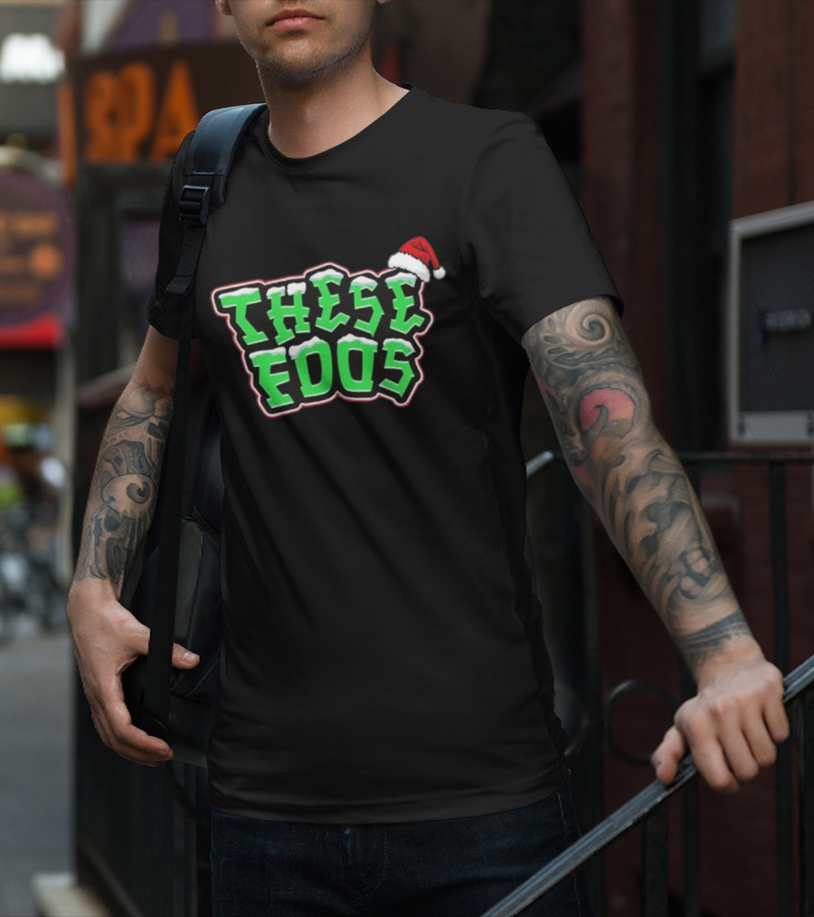 These Foos Santa Hat Christmas Spirit T-Shirt