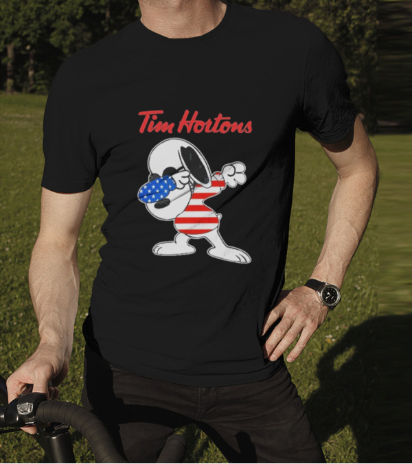 Tim Hortons Snoopy Dabbing American T-Shirt