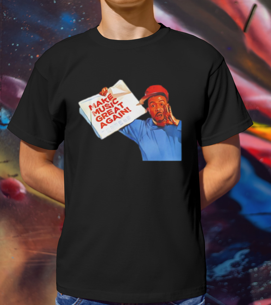 Timbo Land Make Music Great Again Newspaper Character T-Shirt